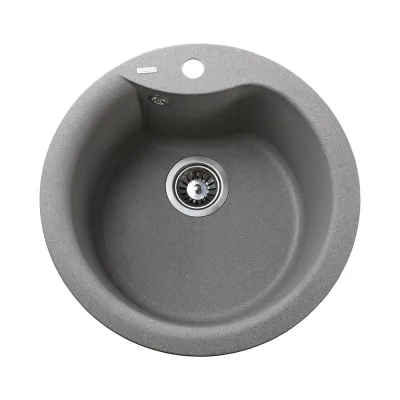 Гранітна мийка Globus Lux ORTA 485 мм-А0005, сірий камiнь